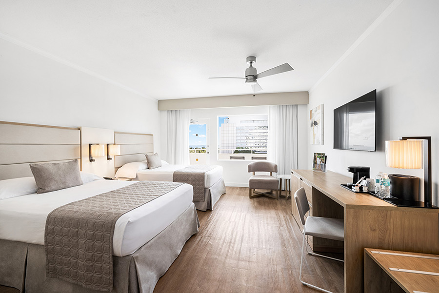 Deluxe two beds partial sea view